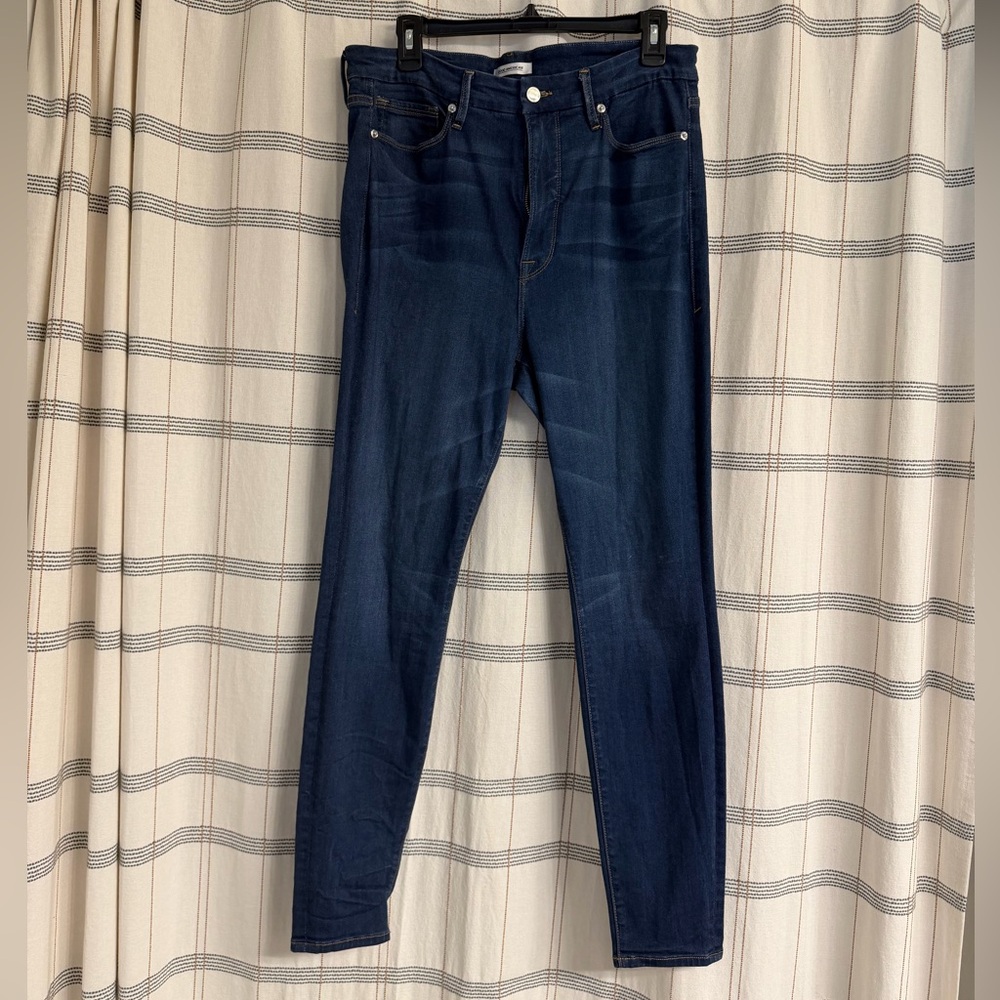 Good American Good Waist Navy Skinny Jeans